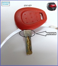 Givi key cut Copy Duplicate /kUNCI Pendua GIVI (2470)