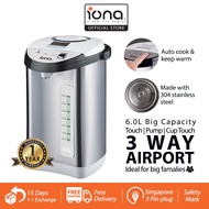 IONA 6L Electric Airpot Hot Water Dispenser | Stainless Steel Water Dispensers Air Pot - GLAP1560