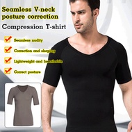 Slimming VNeck Compression TShirt for Men's Shaping Needs