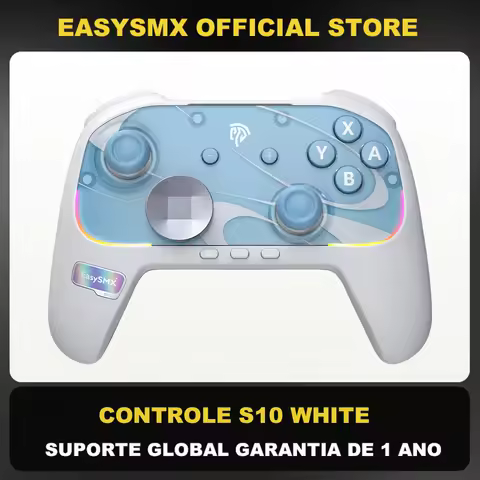 EasySMX S10 Wireless Gamepad TMR Joystick RGB Controller Compatible with Switch 1/2/PC/Phone/TV/Stea