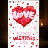 F1MY Valentine's Day Atmosphere Decor Stickers Heart-shaped Romantic Sweetheart Balloon Stickers For
