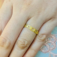 Cincin Design Love Emas 916 Ring Gold 916