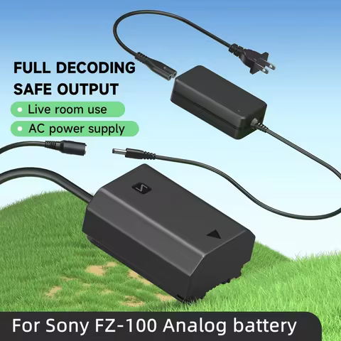 NP-FZ100 NP FZ100 Dummy Battery NPFZ100 DC Coupler AC Power Adapter for Sony ILCE-9 A7R5 A71II A7RII