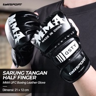 TaffSPORT MMA Boxing Glove Black Anti-Slip || TaffSPORT Half Finger Glove Black Comfortable glove mm
