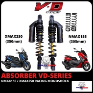 ABSORBER RCB VD-SERIES PREMIUM BLACK FOR XMAX250 NVX NMAX RACING BOY REAR SUSPENSION