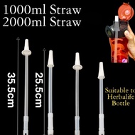 Water Cup Straw Accessories Bottle Straw 1L/ 2L 600ml Space Cup Silicone Straw