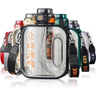 OK，Half Gallon Water Bottle Water Canister with Straw，Large Capacity Plastic Water Bottle，Dishwasher