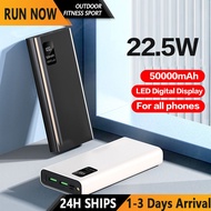 50000mAh Portable Mini PowerBank Mirror Screen LED Digital Display PowerBank External Battery Pack P