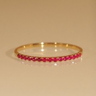18K金紅寶石戒指18K Gold Ruby Ultrathin Band