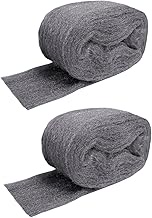 Steel Wool, 3'' x 11Ft, Grade #0000 Steel Wool Scrubber, Steel Wool Mice Control - Cleaning Wool for