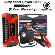 99800mAh Car Power bank High power With Pump Power Bank Car Jump Start Emergency Light
