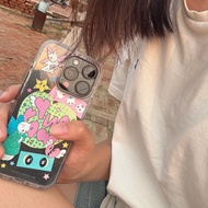 Pink Heart Transparent Space Case Suitable for iPhone Phone Case Applies iPhone 16 Pro Max/15/14 Pro