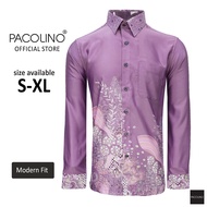 Pacolino Malaysia Men Batik Long Sleeve Modern Fit - Dusty Rose Colour 22624-BK0210-D