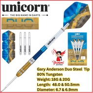 Unicorn Dart Gary Anderson Duo Steel Tip 90% Tungsten (21G & 23G)