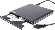 Ultra Slim External 4K UHD 3D Blu-ray DVD Movies Player for Asus VivoBook ZenBook Pro Duo 13 14 15 S13 S15 S Flip UX581GV S530UA 2-in-1 Laptop, BD-RE DVD+-/RW DL Burner, USB 3.0 Portable Optical Drive