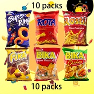 Super Ring Cheese/ Rota/ Rostik/ Fika/ Bika Red/ Bika Green 10 packs x 60g-70g【零食/Snack/Keropok】