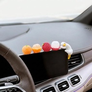 [kanye2dc] 5Pcs Fruit Car Dashboard Decorations  Cute Resin  Center Console Ornaments for Office Mos