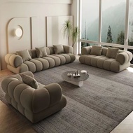 HY&amp; New Style Mailiufeng Technology Fabric Sofa Italian Minimalist Straight Row Living Room Caterpillar Fabric Sofa High