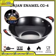 34 CM ENAMEL PAN WITH HANDLE AND EAR NON-STICK PAN NON STICK PAN
