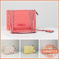 SC1 [Ready Stock] Guess Candy Color Sling Bag Handbag Lingge Chain Bag