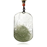 【正佳珠寶】綠幽靈 頂級半盆抹茶幽靈 乘龍觀音 42.9g 綠幽靈