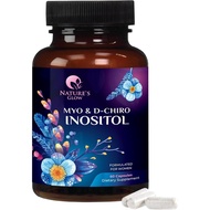 Myo-Inositol & D-Chiro Inositol 1025mg - Nisbah Ideal 40:1 untuk Sokongan Ovari, Suplemen Vegan Myo 