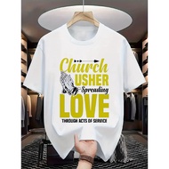 KATUN Church Service T-shirt "Sew with Service" - Symbolist Design Full of Meaning for Aunt & Waiter