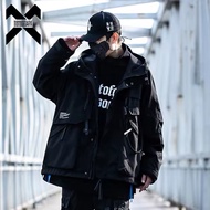 Techwear Tactical Gorpcore Jacket Cyberpunk Urban Streetwear Black Gorpcore Parka Jacket