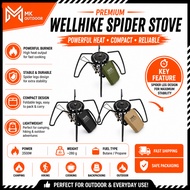 WELLHIKE Camping Spider Stove With Accessories Compact Black Portable Foldable Outdoor Dapur Butane 