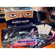 🔥READY STOCK🔥 Korea HARUI Disposable 3-Ply Face Mask (10pcs/pack) - ( +PLUS ) / Black or White / Individually Packed