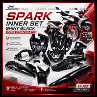 Y15ZR V1 V2 SPARK INNER FULL SET HITAM KILAT ( NO DIAMOND ) Y15 COVER INNER SET 17PCS FULL SET INNER