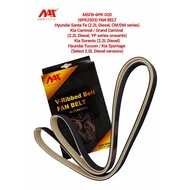 MEAUSU FAN BELT MSFB-6PK-020 / 6PK2503 ( DIESEL ) HYUNDAI SANTA FE 2.2 HYUNDAI TUCSON 2.0 KIA SPORTA