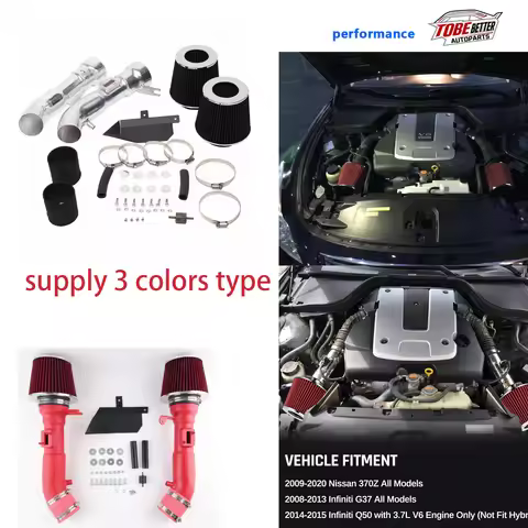2.75“ Cold Air Intake Kit System High Performance VQ37 for INFINITI G37 2008-2013 Nissan 370Z 2009-2