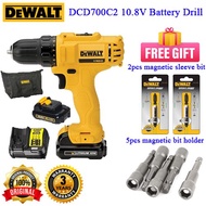 DEWALT DCD700C2 10.8V LITHIUM-ION CORDLESS BATTERY DRILL / DRIVER Battery Drill FREE 2Pcs DEWALT Mag