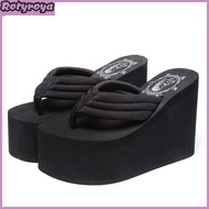 Womens Platform Flip Flops Arch Support Thong Sandals Thick-Sole Slippers Non-slip Wedges for Beach