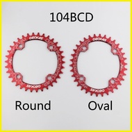 ♞DECKAS Chainring 104BCD 30T MTB Bike Oval Chain Ring 34T 38T 36T Mountain Bicycle Parts Bike Chain