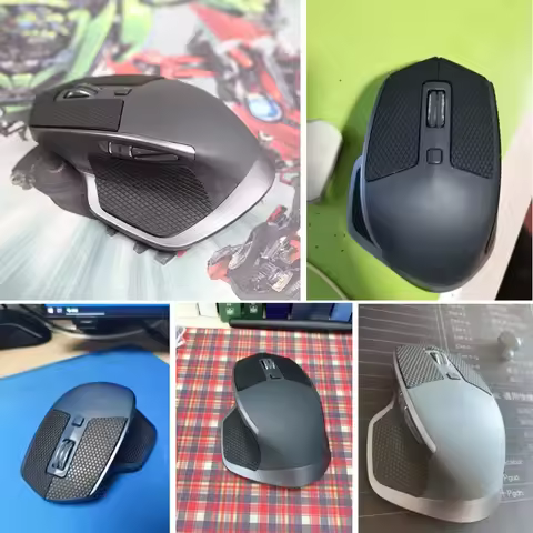 Fully-Wrap Mouse Skin Anti-slip Tape Mouse Skates Side Stickers for MX Master 2S Mouse Black W3JD