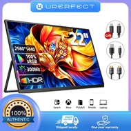 UPERFECT 22inch 2K Portable Monitor QLED Gaming Monitor VESA&180° Adjustable Stand, 2560×1440 for La