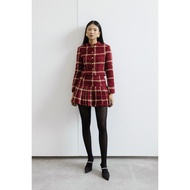 Set Tweed red short-sleeve long-sleeve Alia Set - Zent Doly