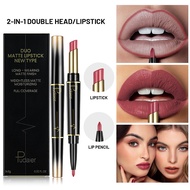 Pudaier Double-Headed Lipstick Lip Liner Non-stick Cup Lipstick Rotating Lip Liner Matte Finish Lips