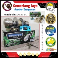 KUNCI BULAT KAMAR MANDI ARNETTA - KUNCI BULAT STAINLESS STEEL - HANDLE