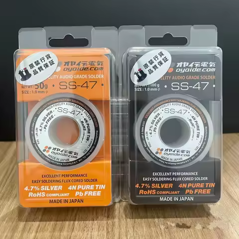 5m Japan Oyaide Hi-End One Roll 4.7%Ag Silver Solder SS-47 1.0MM Japan Orginal Solder Wire Soldering