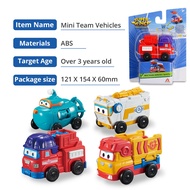 Super Wings Mini 4ทีมยานพาหนะ Rover Sparky Remi Willy Action Transforming Figures Robot Transformation ของเล่นสำหรับของขวัญเด็ก