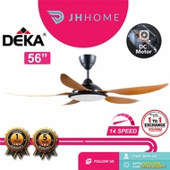 Deka 5 Blades LED Light Ceiling Fan Dc Motor 14 Speeds LOTUS 5 WN 4 Speeds DR20LED 56”