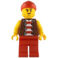 Original Lego Ideas - Bo'sun Will (Pirate, Reddish Brown Vest over Red and White Striped Shirt) 2135