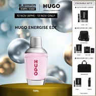 HUGO Energise Eau De Toilette (Parfum Pria) 75ml I Kumquat Mandarin Pink Paper - Juniper Berry and C