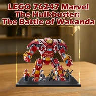 Lego Acrylic Display Box for 76247 Hulkbuster Armor Popmart Labubu Zimomo Kotak Pameran Marvel Iron 