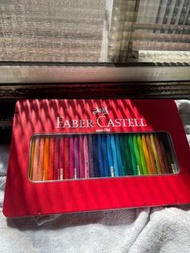 【Faber-Castell】水性色鉛筆紅色精緻鐵盒裝36色組