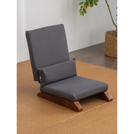 Sofa chair Japanese-style lazy sofa family recliner, foldable legless chair bed chair Japanese-style low back chair solid wood Kang chair