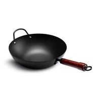 YQ12 Japanese-Style River Light Iron Pan Uncoated Physical Non-Stick Cooker Old Style Rice Cooker Household Wok Gas Indu